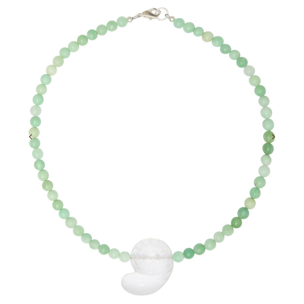 Blooming Dreamer Nautilus Chrysoprase Necklace